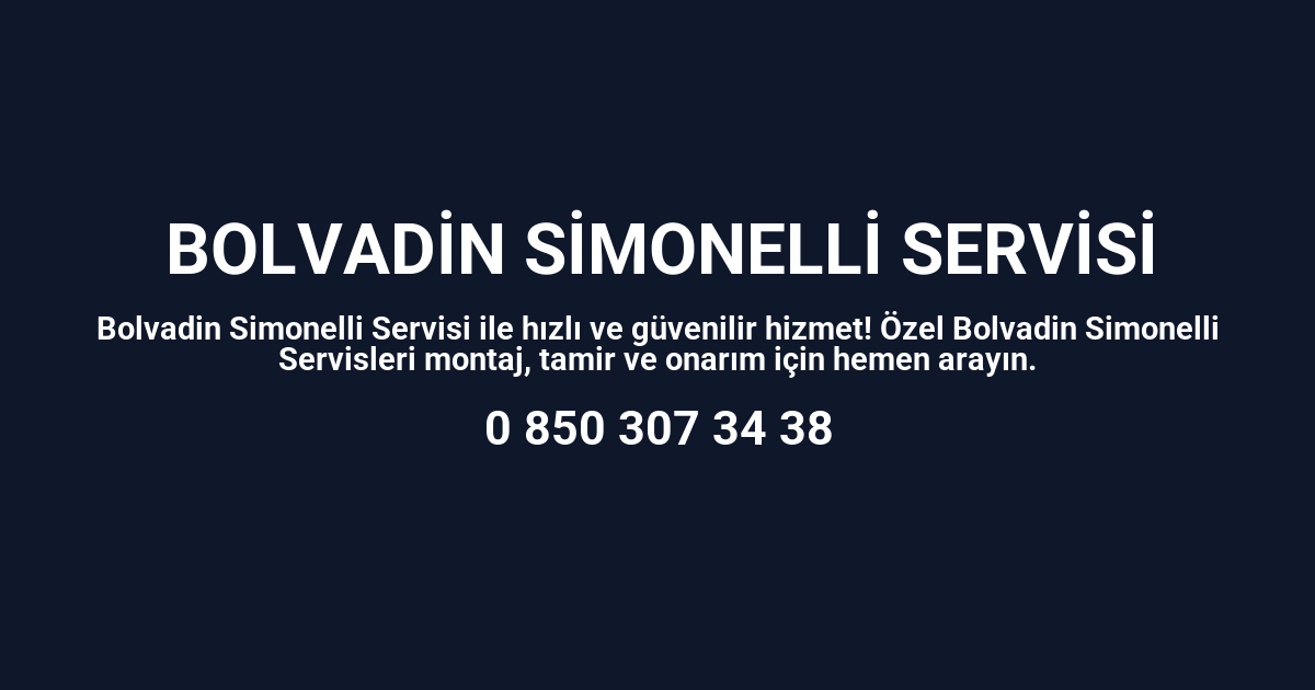 Bolvadin Simonelli Servisi
